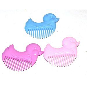 Vtg G1 My Little Pony Baby Duck Comb Lot Blue Pink dark pink 3 pc replacement